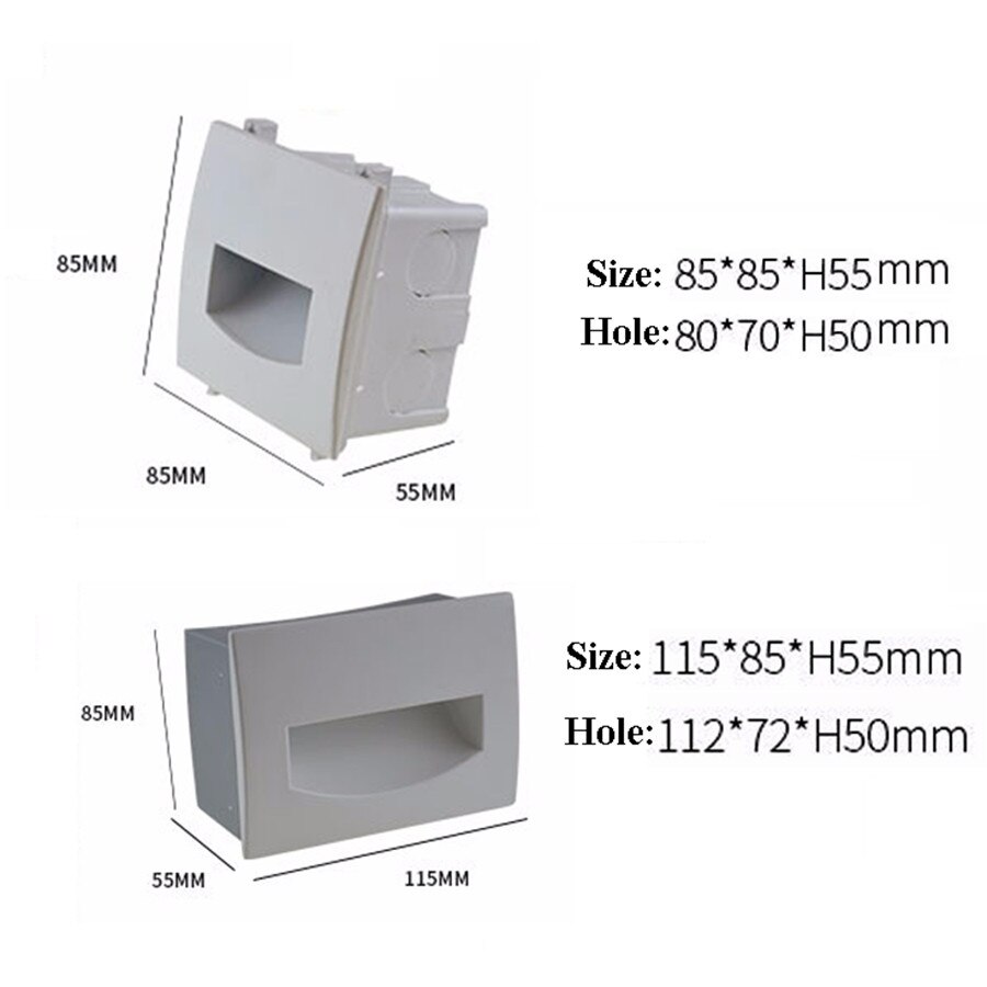 BEIAIDI 3W 5W Waterproof LED Stair Light Aluminum Recessed Led Step Light Outdoor Wall Mounted Background Light Step Aisle Lamp