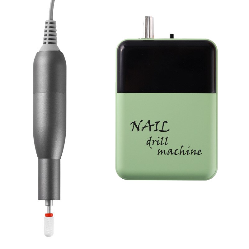 Nagelvijlboor oplaadbare elektrische nagelkunstlakmachine manicure-instrument - amerikaanse stekker eu-stekker: Groente