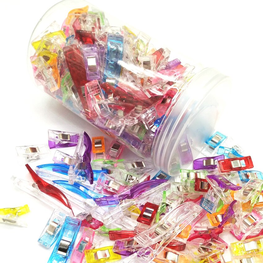 120 stk plastik clips til syning af gør-det-selv-håndværk, quilting clips, kløver clips, wonder clip, bindeklemmer 2.5cm