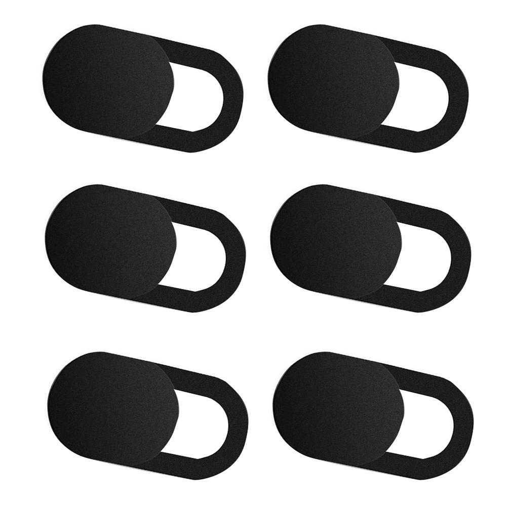 Zwart 6Pcs Ultradunne Webcam Covers Web Camera Sticker Cover Cap Voor Laptop Macbook Mobiele Telefoon Pc