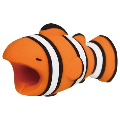 Søte tegneserier dyr bite kabel databeskytter fisk dinosaur hund shaper kabel opptrekker arrangør iphone ipad datalinje beskyttelse: Klar