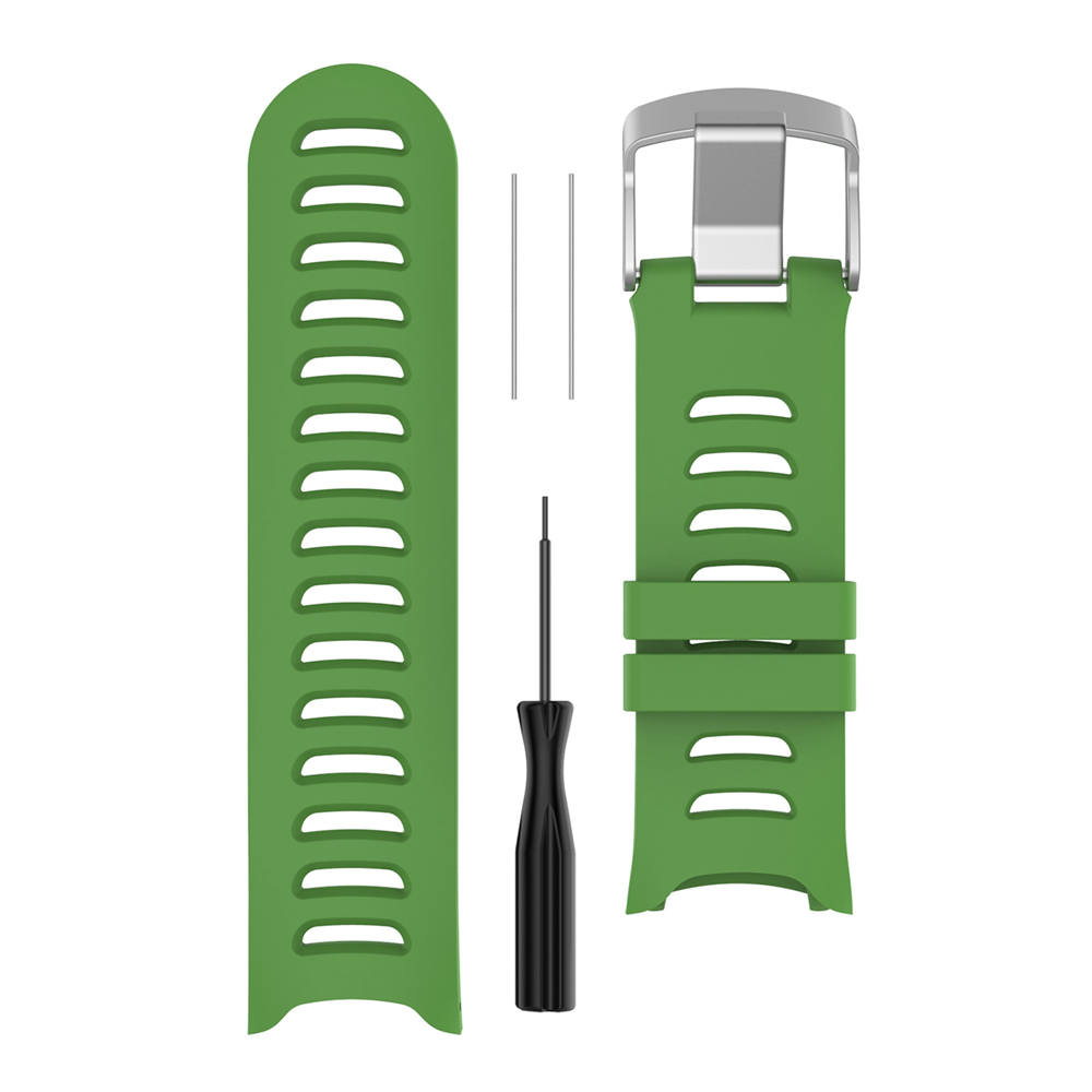 Bracelet de Sport en Silicone pour Garmin Forerunner 610 montre intelligente Bracelet 7 couleurs remplacement Bracelet de montre Bracelet bandes: Green