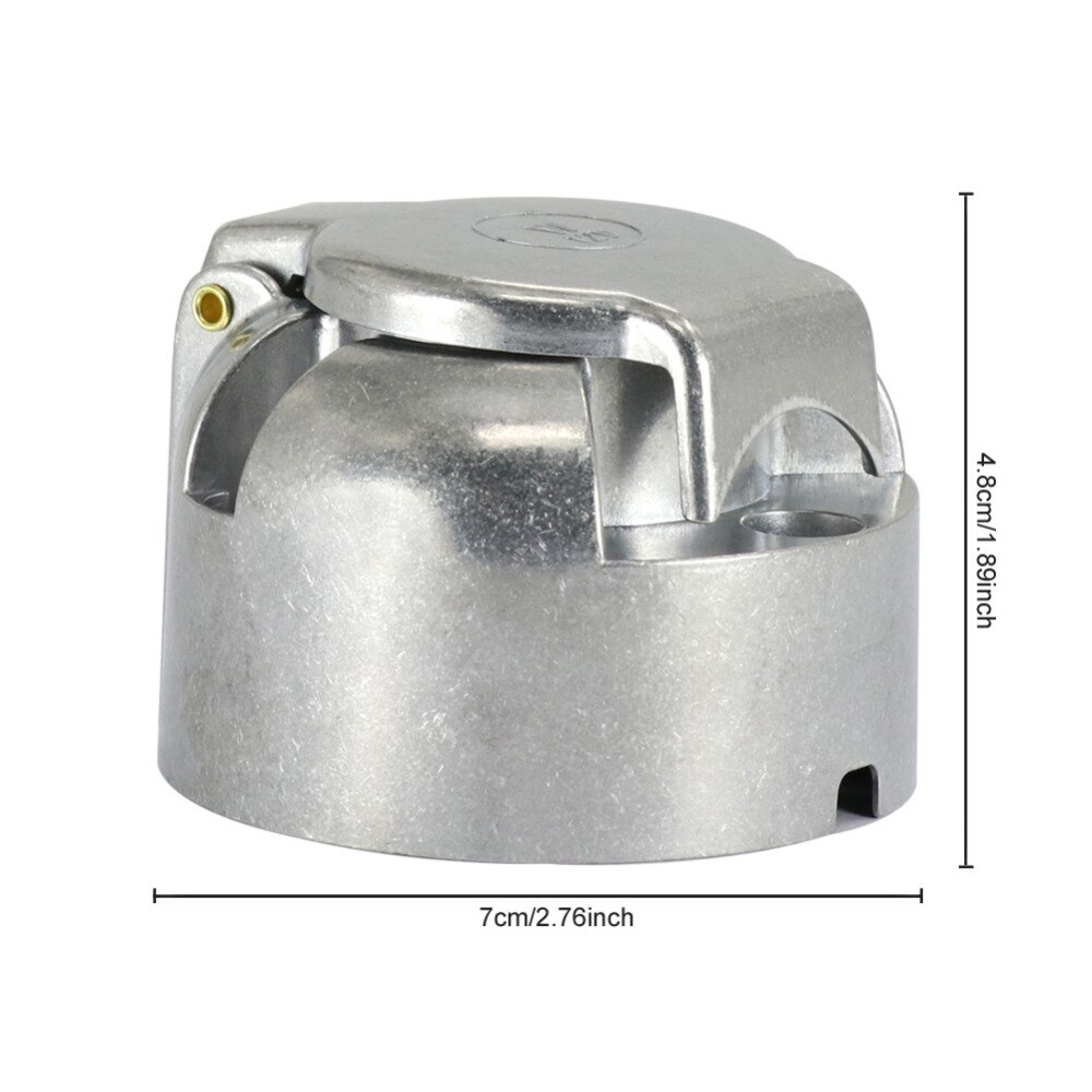 Tirol 7-Pin Trailer Socket Heavy-Duty 7-Pole Round Pin Socket 12V Towbar Towing Socket N Type -Vehicle End T10159c