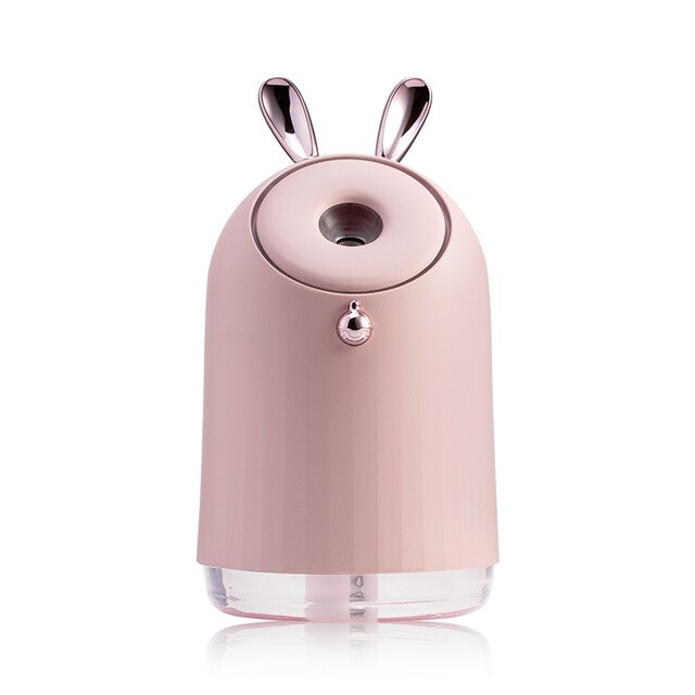 Draadloze schattige luchtbevochtiger, usb, ultrasone aroma diffuser, 800 mah ingebouwde batterij, oplaadbare mistmaker: Roze