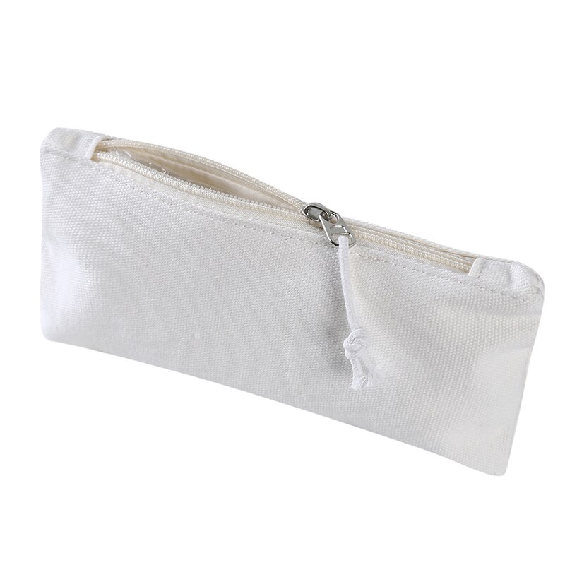 Multipurpose Cosmetische Tas Met Rits Vlakte Diy Natuurlijke Make-Up Pouch Katoen Canvas Reizen Toilettas Kussen Effen Lkeep 51G: beige