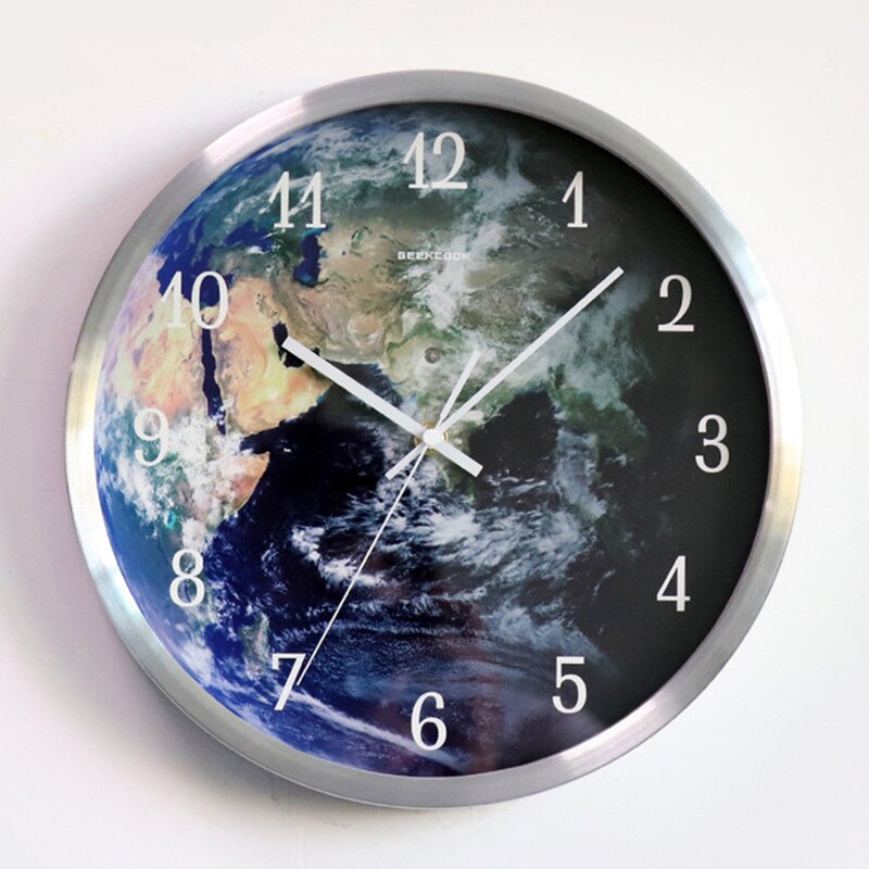 Led Wall Clock Night Light Electronic Quartz Clock Luminous Mute Silient Voice Control Modern Night light for Home: D