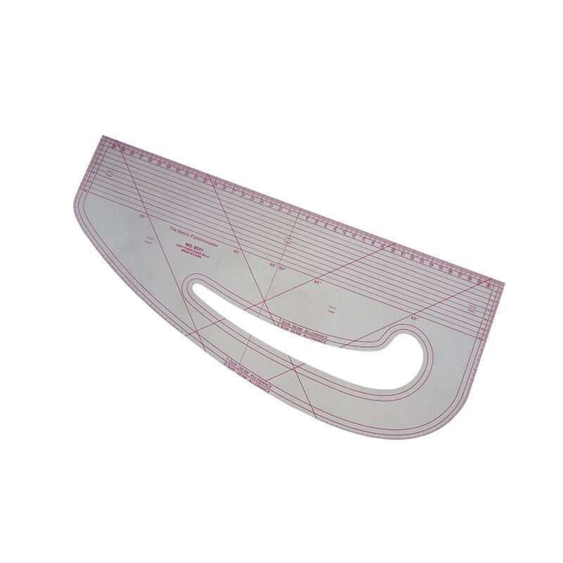 6404/8402/8511 DIY Sewing Sleeve Curve Patchwork Ruler Tailor Tailor Transparent Drawing Template Clothing Cutting Pattern Ruler: 8511