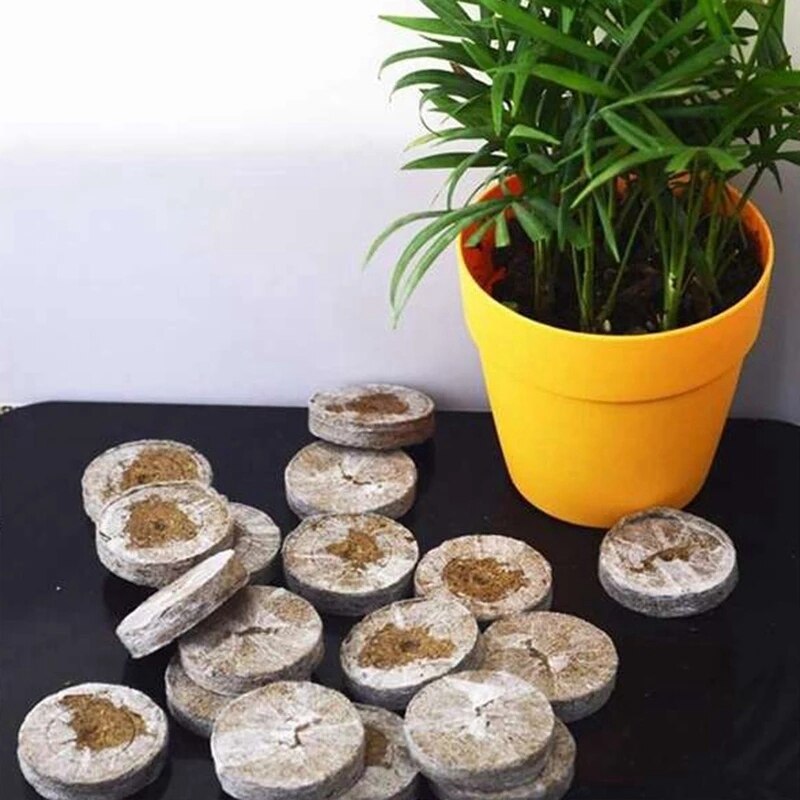 Peat Pellets Plant Starting Soil Block Jiffy Seedling Plugs Environmental Garden Nursery