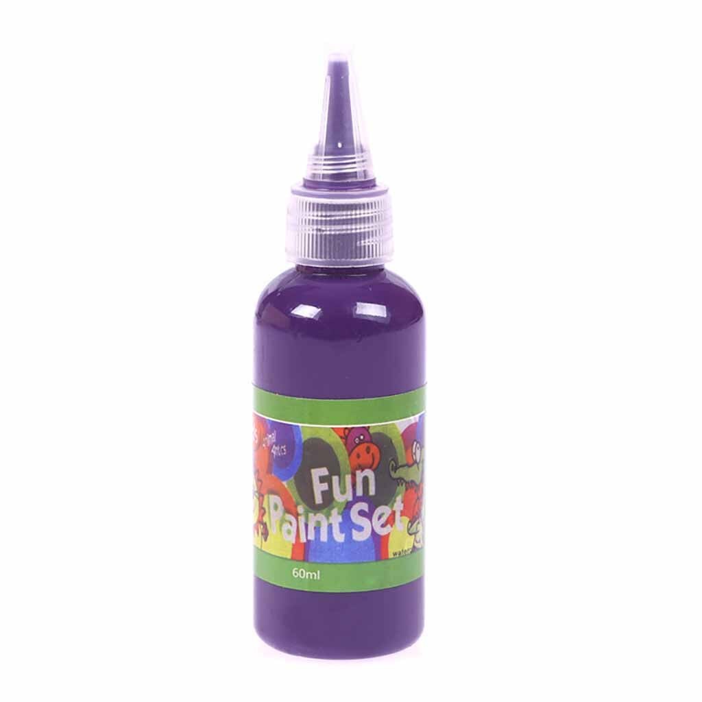 Kind wasbare acrylverfset, nagelkunstverf, verf voor textiel, tekengereedschap voor kinderen, doe-het-zelf 60ml #t5p