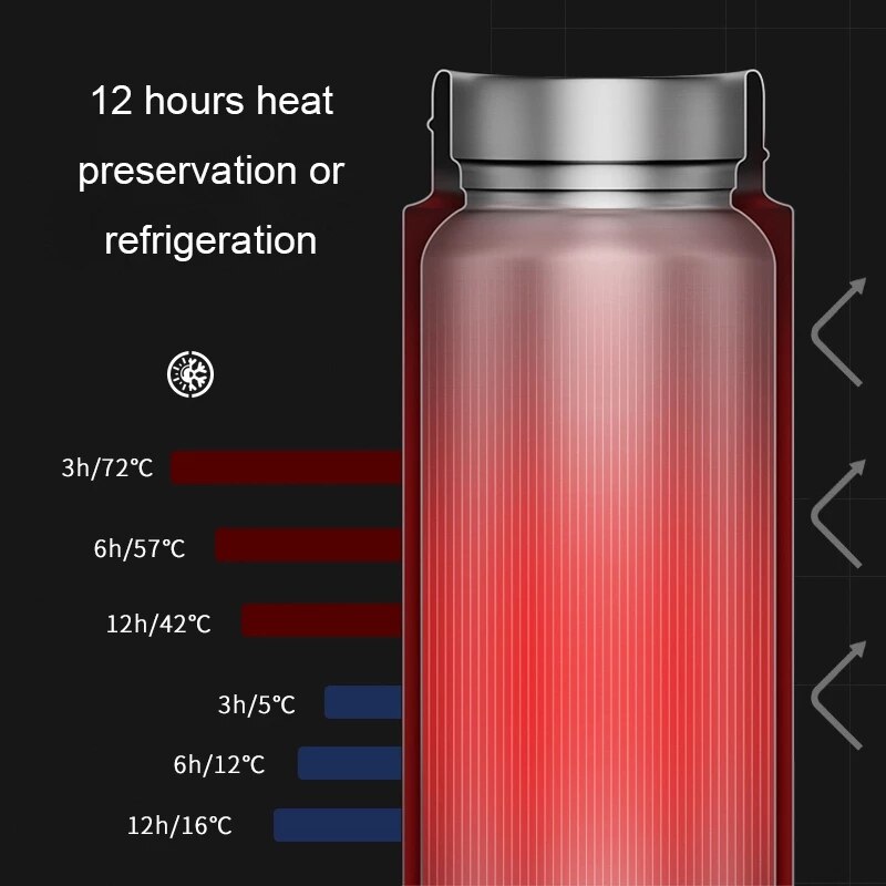 Smart termoflaske 500ml vakuumflasker førte digital temperatur display rustfrit stål isolering krus intelligente termokopper