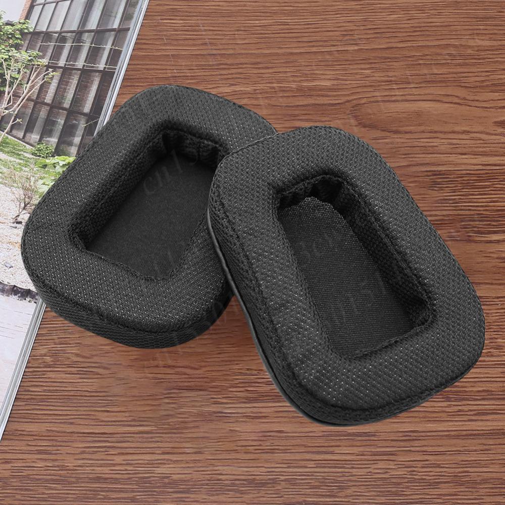 1 Paar Ohrpolster, Missen, Netzstoff/Protein-Leder, Ohrmuscheln, Abdeckung, Ersatzteile, Ersatz für Logitech G633 G933 Kopfhörer