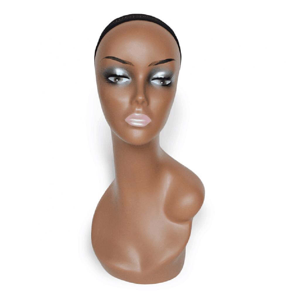 Plus Size 45cm Female Head Model Manikin Mannequin Wig Scarf Glasses Hat Cap Display Stand Women Mannequins head Foam Plastic