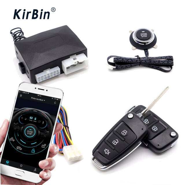 KirBin Car Ignition System With Security Protection,Car Central Locking And Remote Control,Start For Car With Start Stop Button: D288-S
