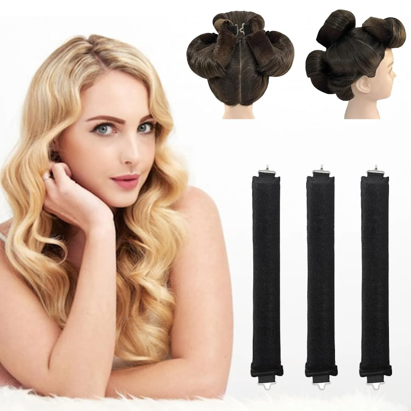 1/3pcs Hair Heatless Curls Beauty Women Curly Products Hair Curler Rubber Curling Sleep Hairdresser Tools Hair Foam Rollers