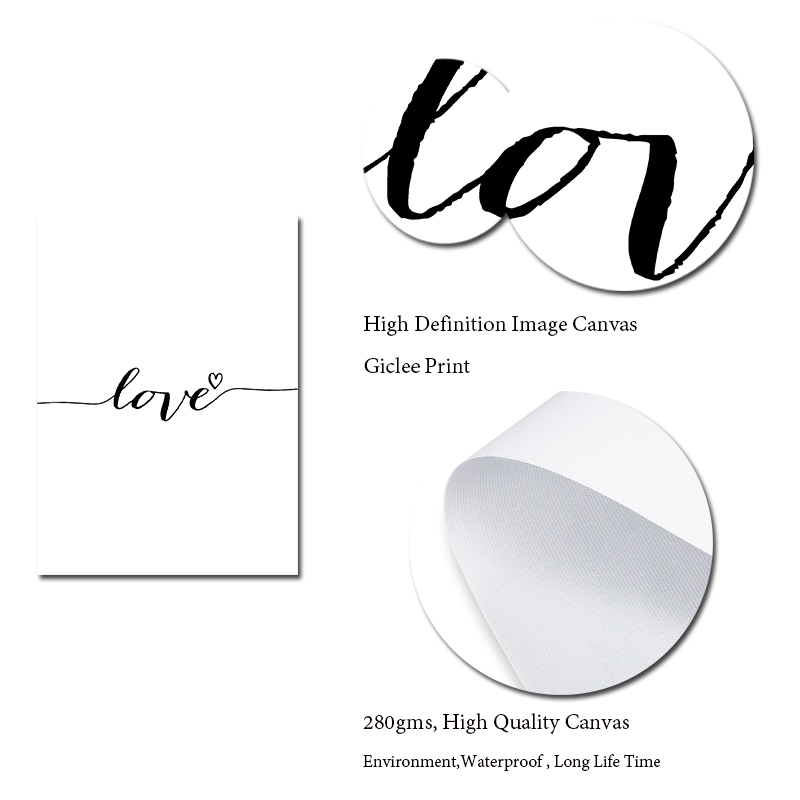 Liefde Glimlach Droom Zoete Quotes Canvas Poster En Prints Schilderen Wall Art Nordic Stijl Decoratieve Picture Thuis Slaapkamer Decor