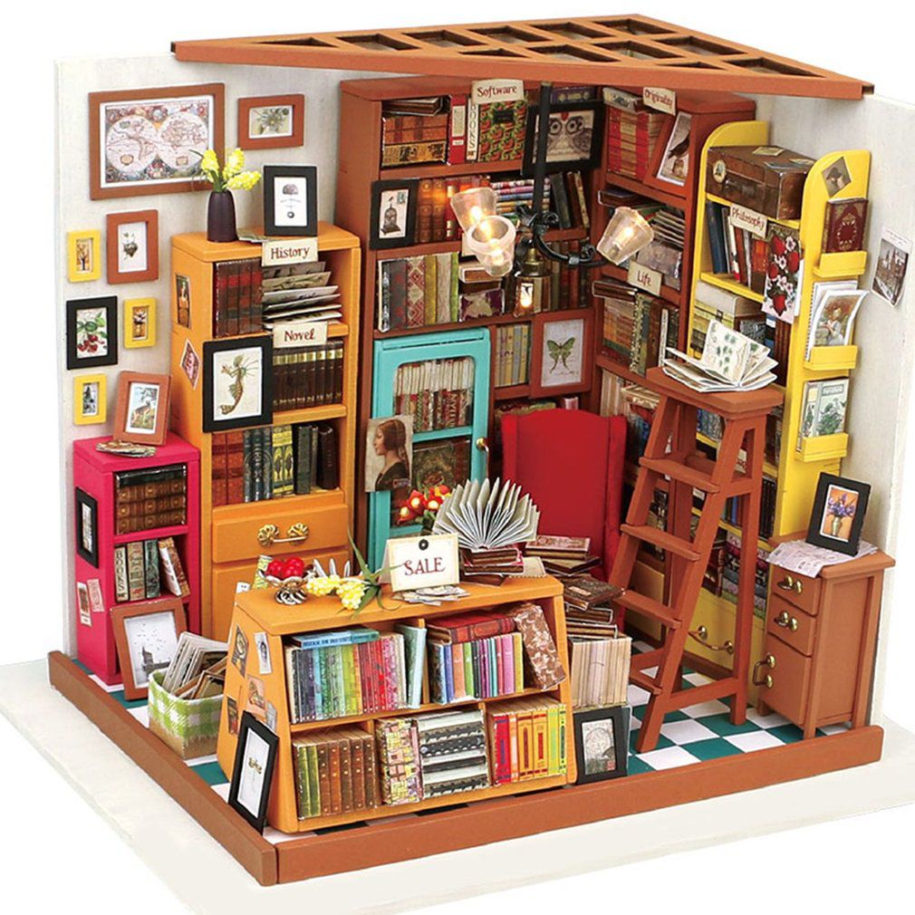 Robotime-rompecabezas 3D de madera para niños, casa de muñecas en miniatura, hecho a mano, juguete educativo,: Sam Bookstore