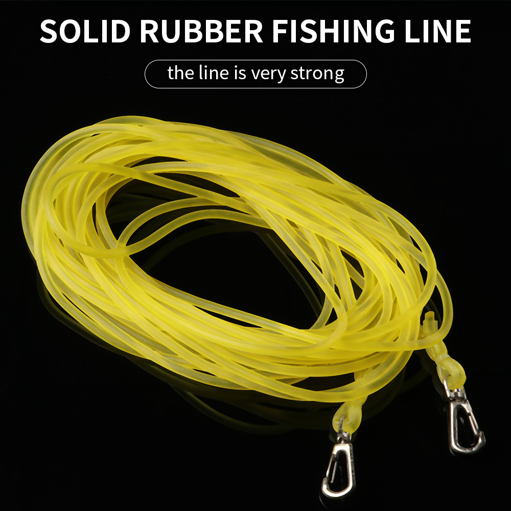 Cuerda de pesca de goma elástica, cuerda de pesca gruesa amarilla y verde con gancho, alicates para acampar, herramienta de aparejos de cordones, 5/8/10m