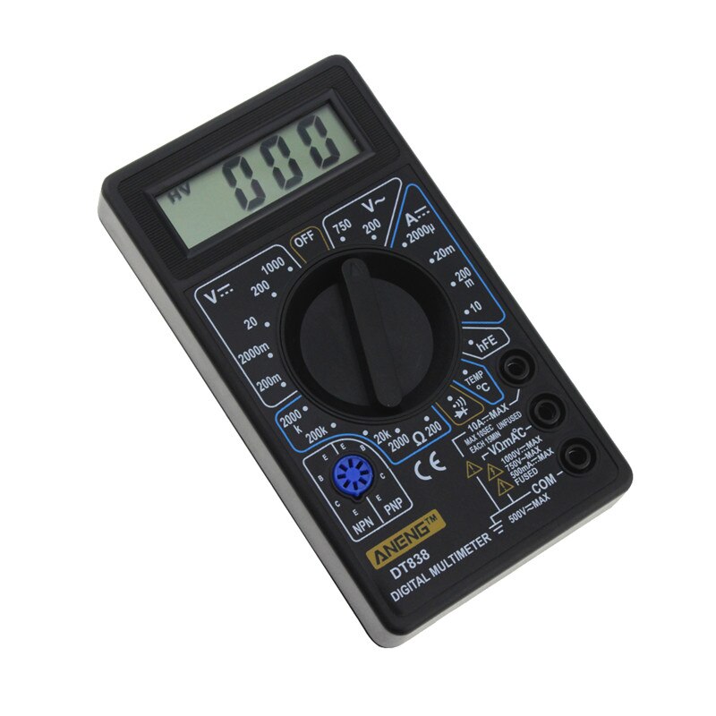 DT838 LCD Digital Multimeter AC DC Tester Voltmeter Diode Resistance Current Diode Electric Multi Tester Tool