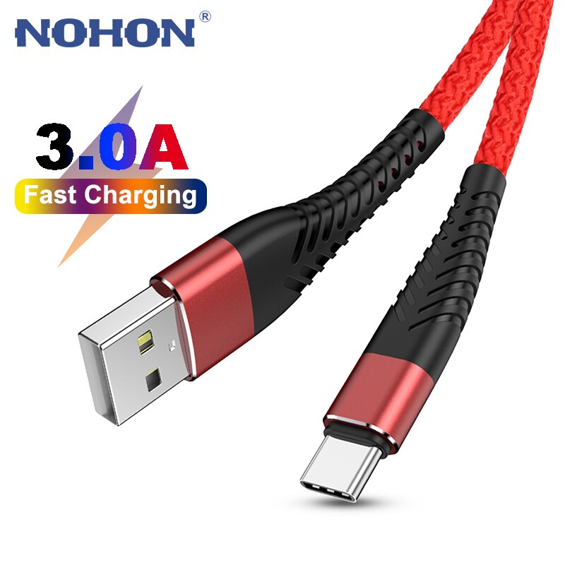 Câble USB 3A Type C pour recharge rapide et transfert de données, cordon de chargeur pour téléphone Xiaomi Mi 11 10, Samsung S20, S21, A51, A52, Huawei P30, P40