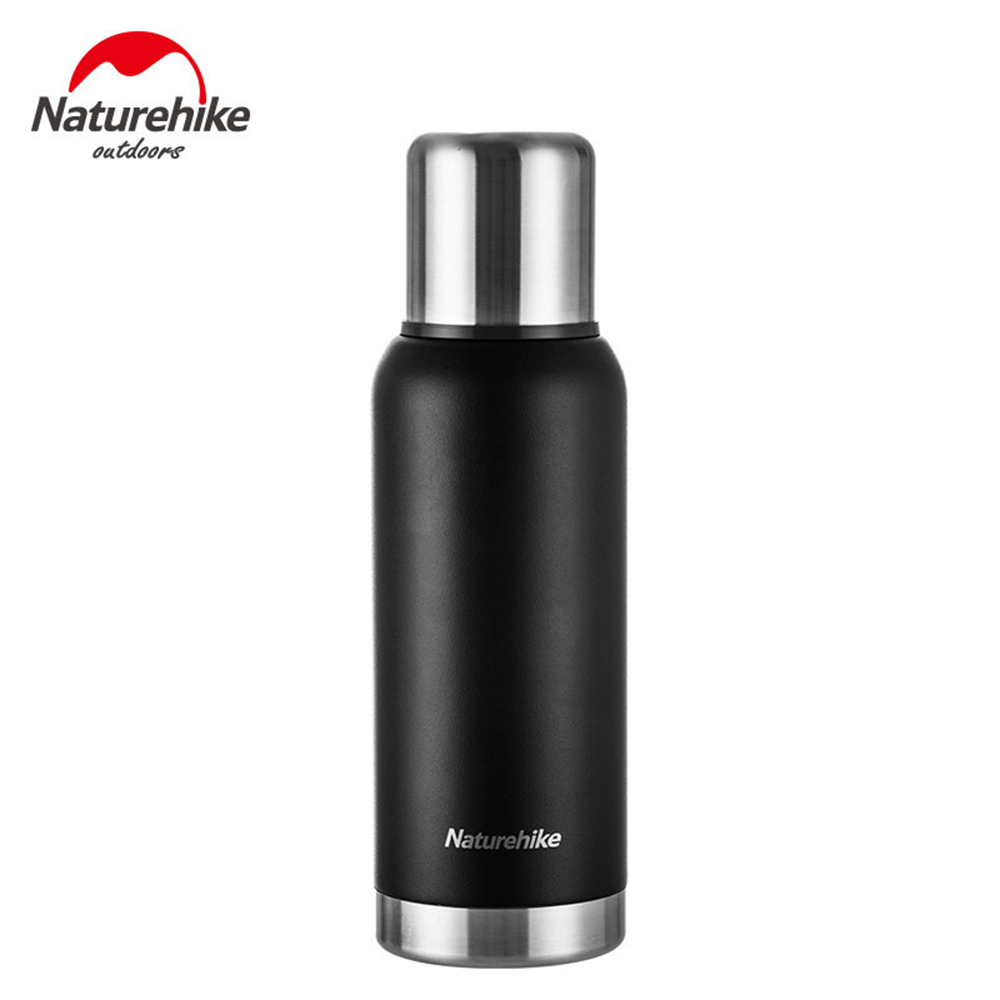 Naturehike Draagbare Vacuüm Cup Outdoor 304 Rvs Thermocup 24 Uur Kolven Koffie Thee Melk Mok Thermo Fles: black 1000ml