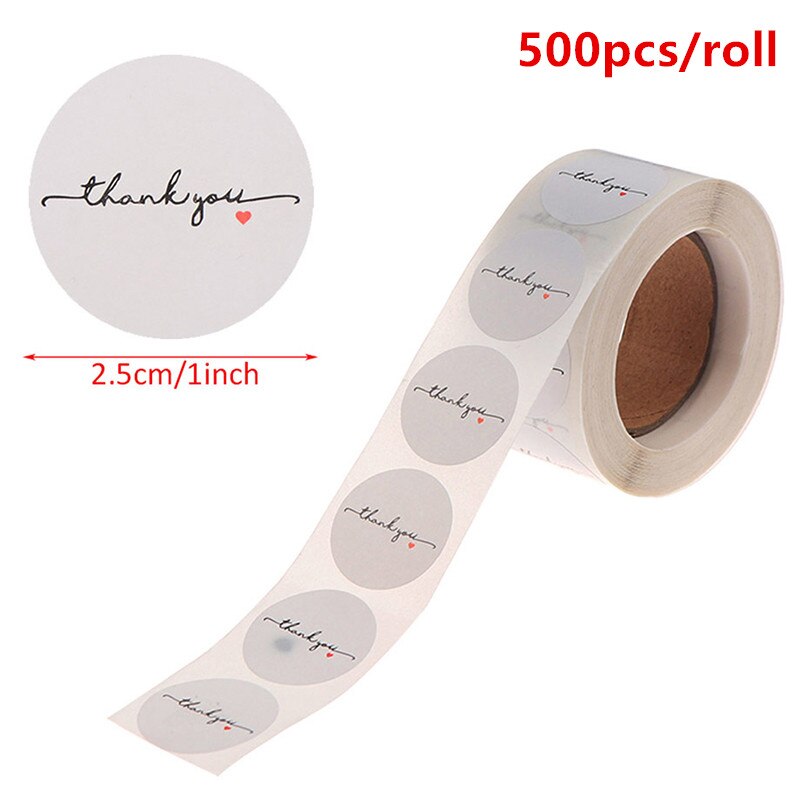 500pcs 1 inch Label Stickers Cute Circle Paper Thank You Seal labels For Your Order and Handmade Stationery Stickers: H
