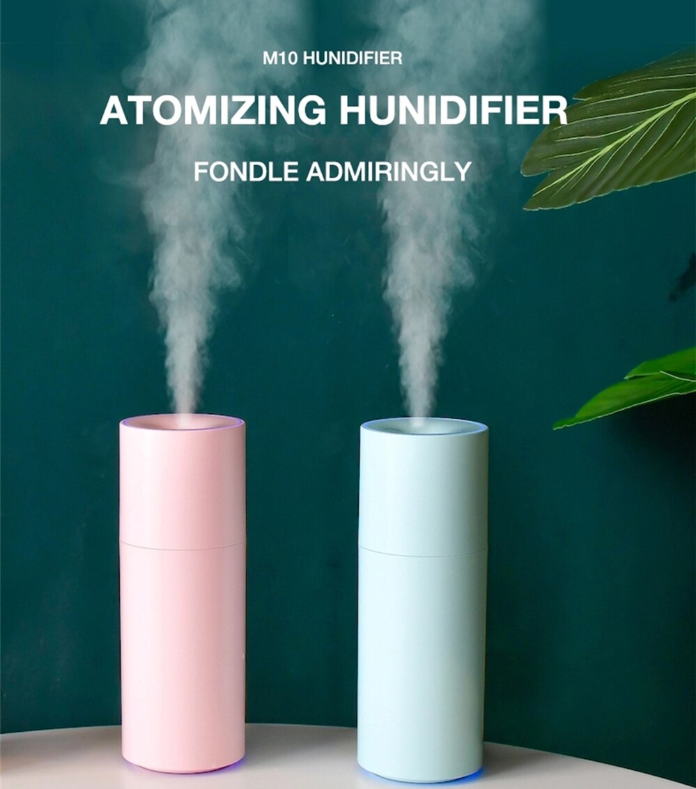 250ml USB Car Ultrasonic Humidifier/ Battery Portable Diffuser Silent Cool Mist Maker For Summer 4-8 Hours Work Desk Humidifier