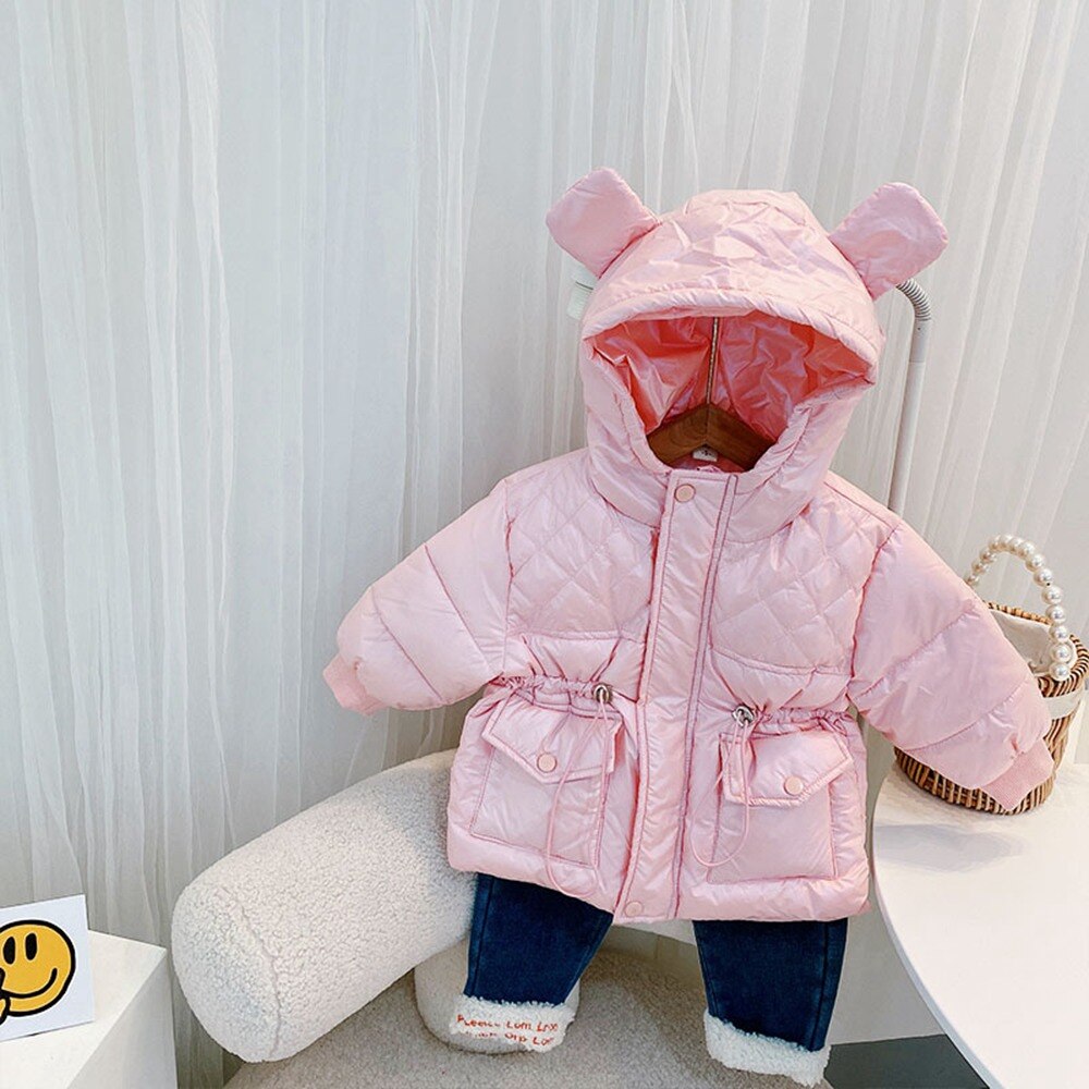 Mode Meisjes Prinses Katoen-Down Jas Parka Warm Winter Outfits Kinderen Kids Thicken Hooded Uitloper Casacos Jassen ADK856: 12M