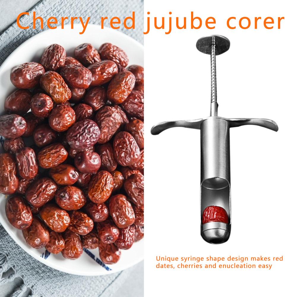 Stainless Steel Cherry Jujube Pitter Easy Core Seed Remover Cherry Tools Fruit Core Pitter Olive Pit Tool Seed Push Out Gadgets