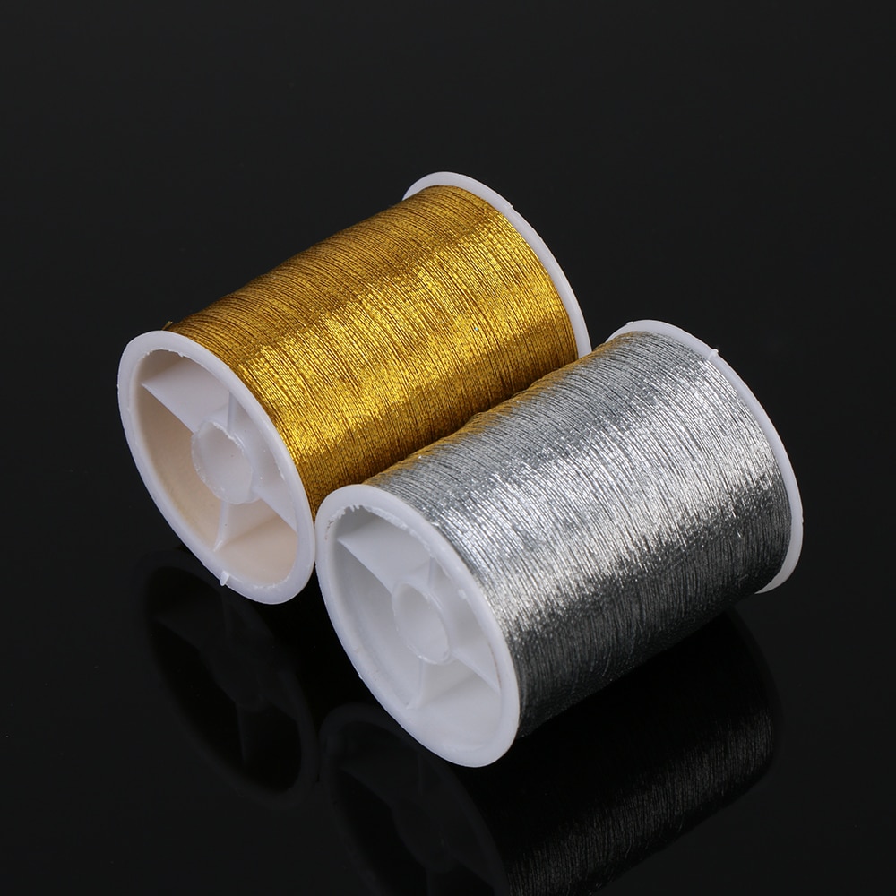 Gold/Silver 100m Durable Sewing Machine Threads Polyester Cross Stitch Strong Threads for Sewing Supplies DIY Sewing Thread