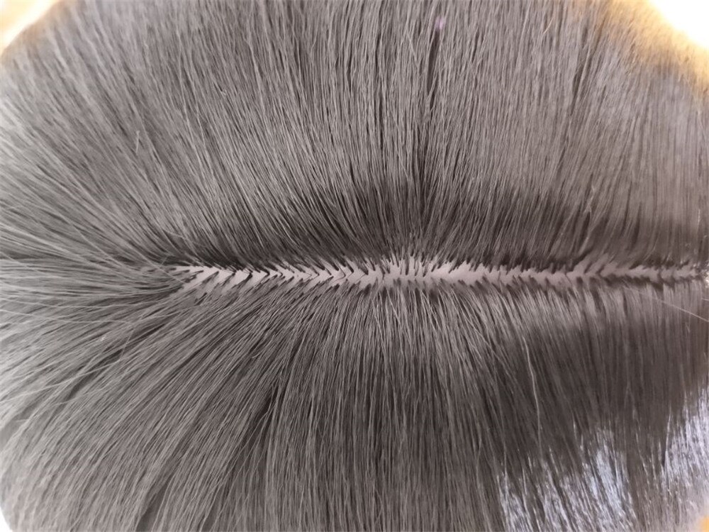 Black Long Straight Wig With Bangs Synthetic Hair Wigs With Natural Part For Woman Black 1B Heat Resistant Fiber Wigs