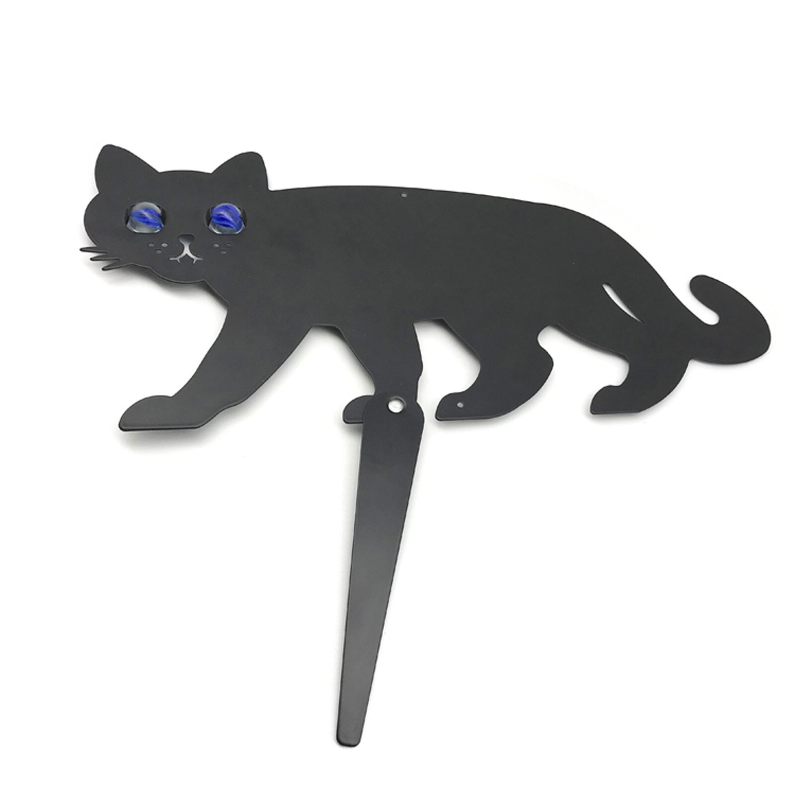 Outdoor Halloween Decorations Courtyard Black Cat Plastic Card Insertion Sign Waterproof Plastic Card Insertion Sign reutilisabl