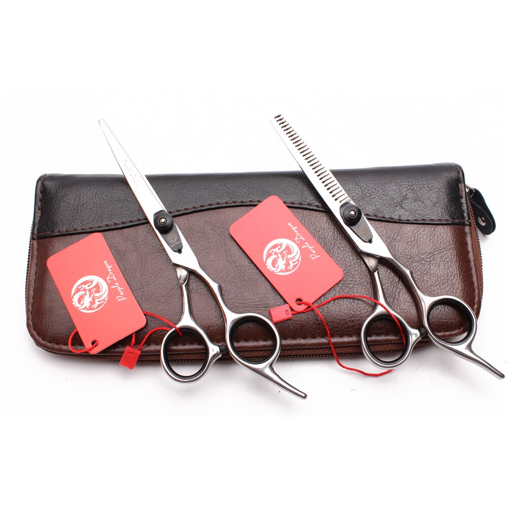 Tijeras de aseo para perros con tornillo trasero de acero inoxidable de 6 ", tijeras normales para adelgazamiento, juego de tijeras para mascotas, Z1003