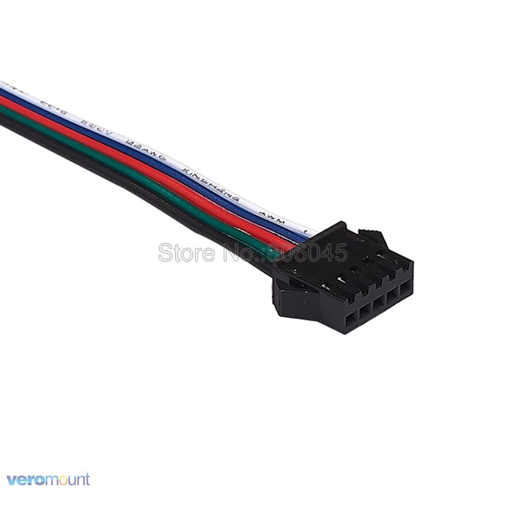 10-100 Pairs 5Pin SM JST LED Connector 5 Pin Male & Female Plug Connector 15cm Wire Cable for 5-Pin RGBW LED Strip Light