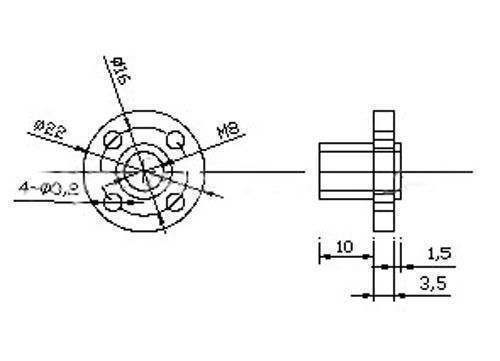 thumbnail image 2 of 300mm Z-Axis Lead Screw For 3D Printers – 8mm Diameter, CNC.BZ – RepRap, Creality, Prusa Compatible 2 of 6