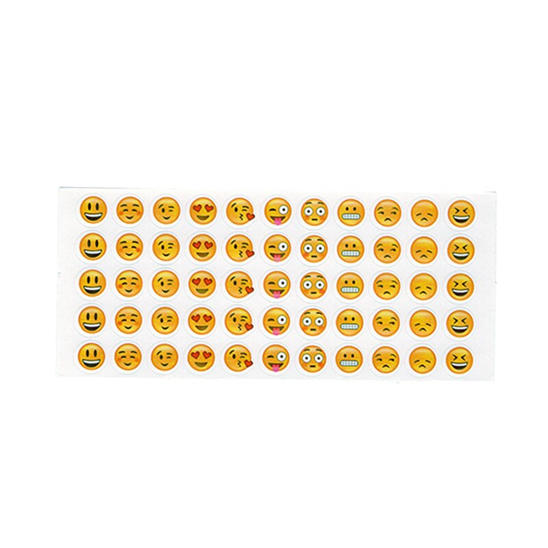 3 Sheets Kawaii Cute Smiley Stickers for Kids Children Notebooks Diary Journal Korean Stationery Supplies Office for School