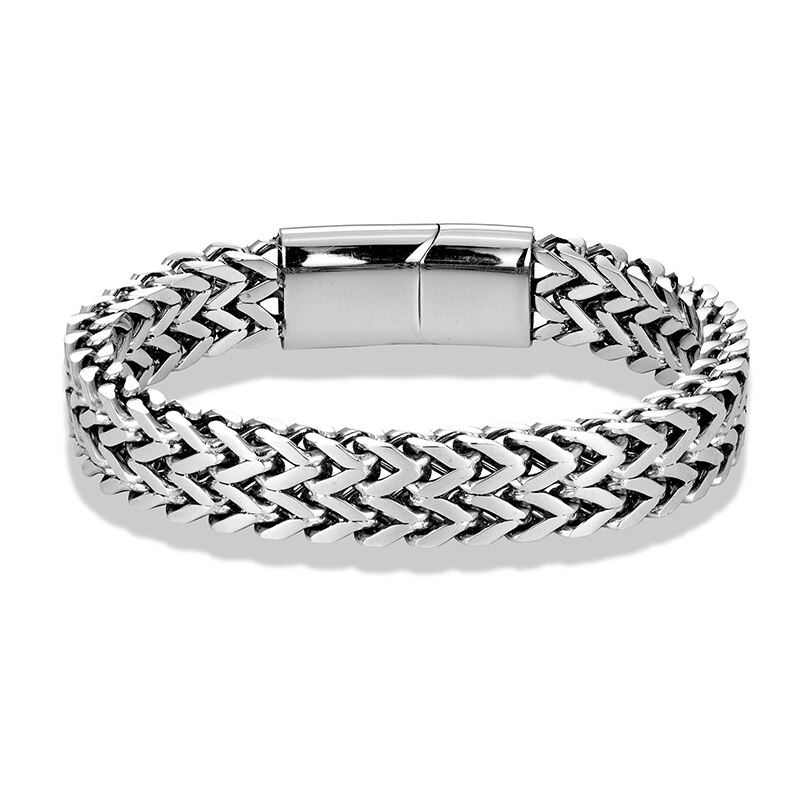 Edelstahl Kette Männer Armbinde Punk Hand Zubehör Magnet Verschluss Armbinde Männlichen Schmuck Freunde