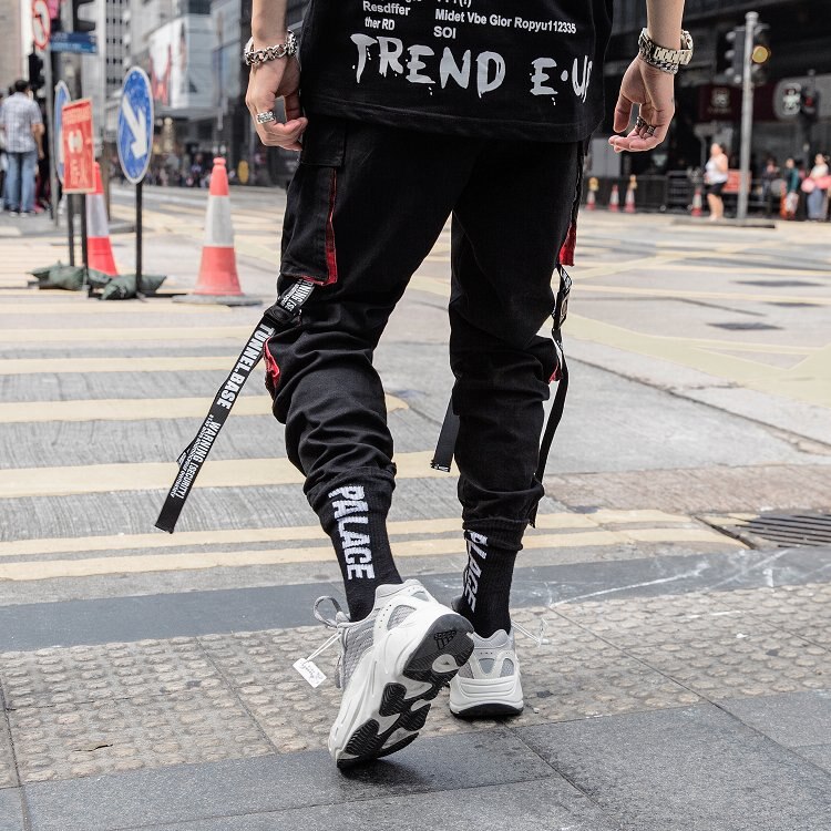 Pantalones de chándal con letras para hombre, pantalón Casual, estilo Hip Hop
