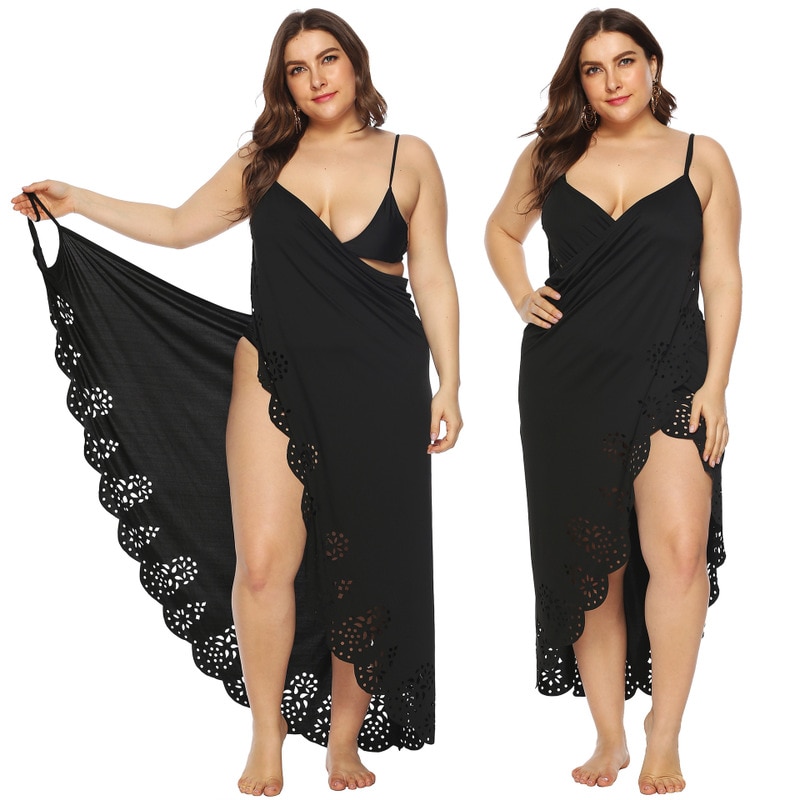 Tunieken Voor Het Strand Pareo Mesh Cover Up Badpak Vrouwen Zomer Jurk Kimono Baden Stand Grensoverschrijdende Grote Maat dames Kalebas