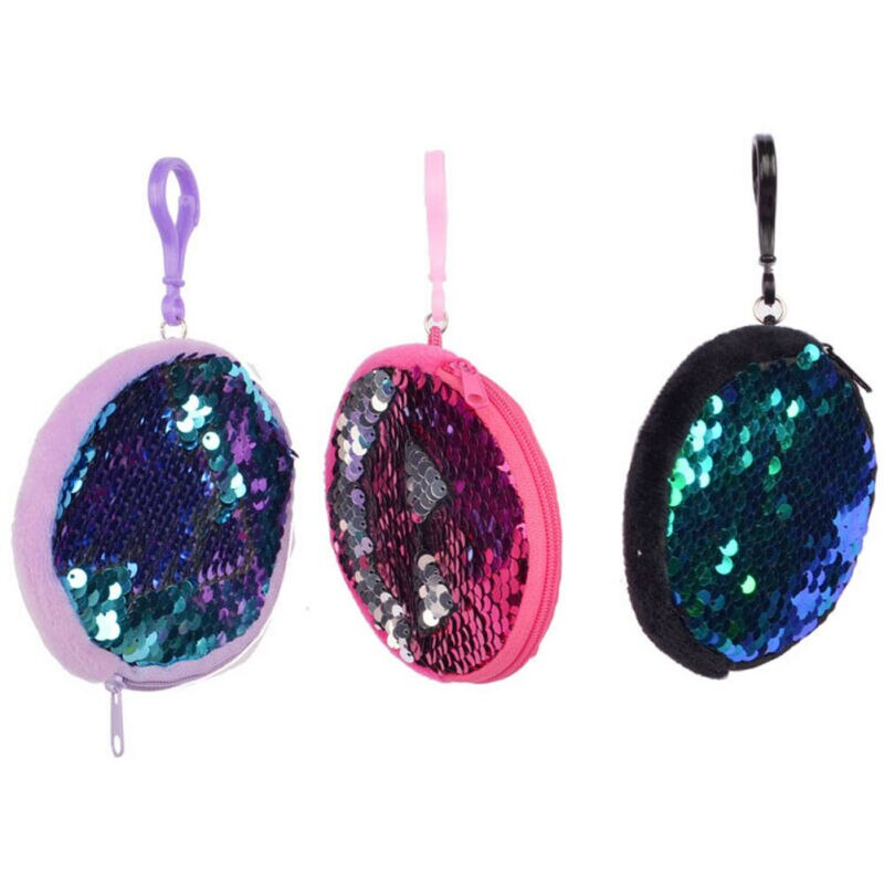 Chica lentejuelas Mini Sparkle bolso monederos para niñas pequeñas lentejuelas monedero monederos billetera inteligente Mini Slim tarjeta monedero bebé carteras