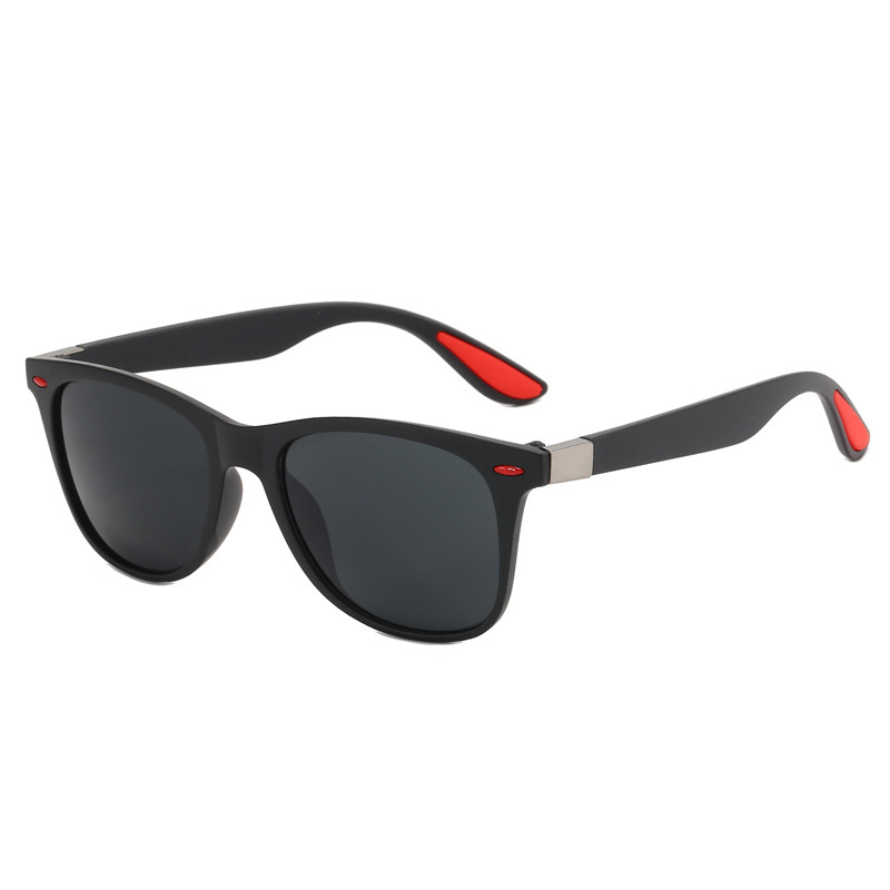 Herre solbriller mænd kvinder klassiske firkantede plastik køresolbriller sorte rejsebriller  uv400 oculos de sol