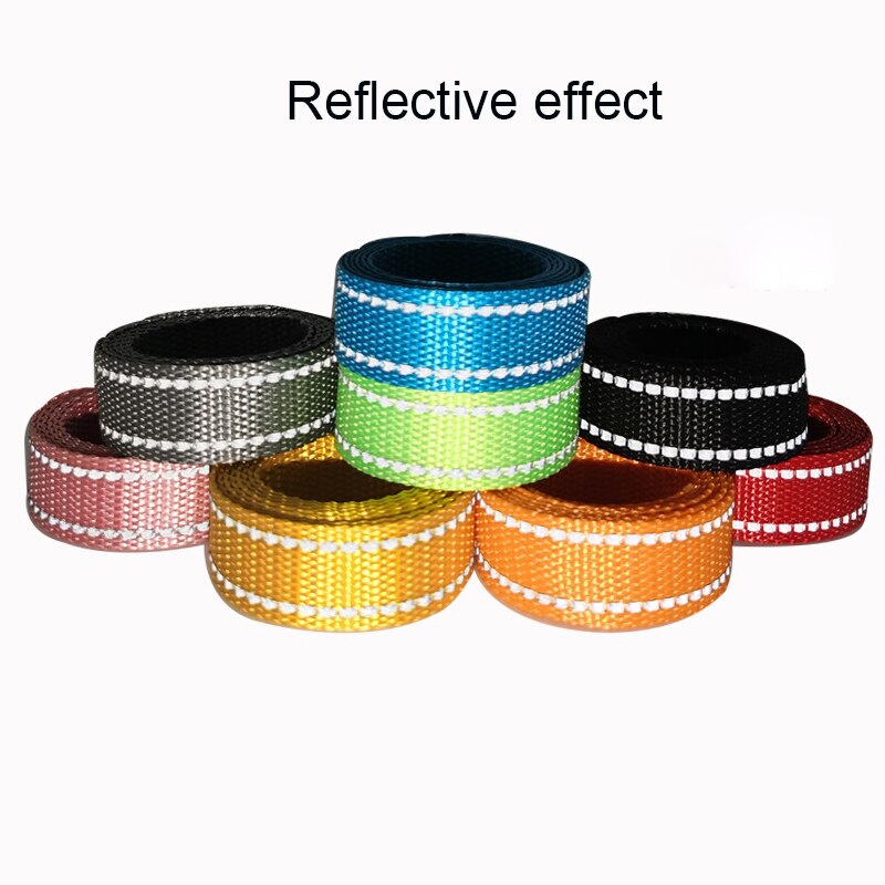 5Meters 15mm Safety Reflective Webbing Backpack Luggage Tape Pet Basic Collar Handmade Accessories Outdoor Camping Use