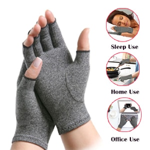 1 Paar Compressie Artritis Handschoenen Vrouwen Mannen Gewrichtspijn Opluchting Half Vinger Brace Therapie Polssteun Anti-Slip Therapie handschoenen