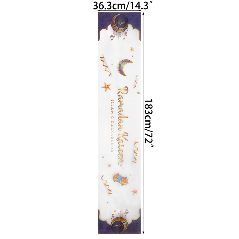 Eid Mubarak Tafelloper Tafelkleed Ramadan Kareem Eid Al-Fitr Decoratieve Tafelkleed Cover Voor Thuis Islamitische Mubarak Party decor: B01
