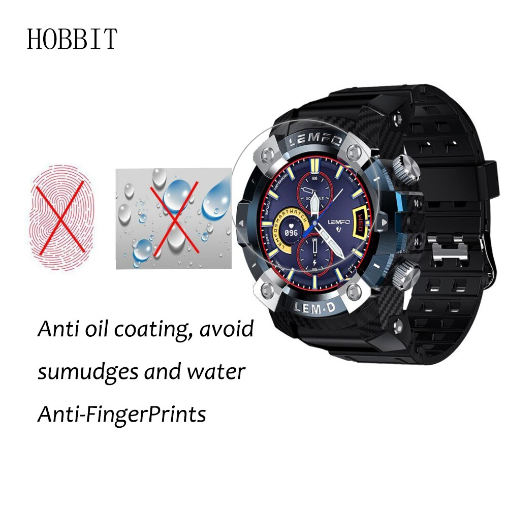 3Pcs Ultra Thin Anti-shock PET Film For LEMFO LEMD LEM D SmartWatch Screen Protector Clear HD 5H Anti-Scratch Film Not Glass