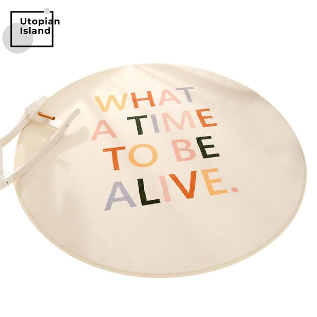 Rainbow Round Carpet Modern Living Room Fluffy Rug Furry Mat For Children Baby Bedroom Carpet Home Carpets Room Kids Fur Rug Mat: 03 / Diameter 60cm