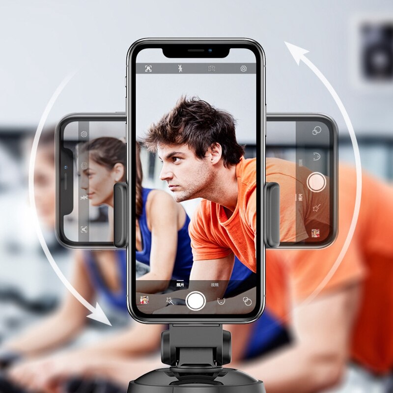 Smart Volgen Gimbal 360 ° Roterende Automatische Gezicht En Object Tracking, Met Telefoon Houder, Mobiele Telefoon Gimbal Stabilizer