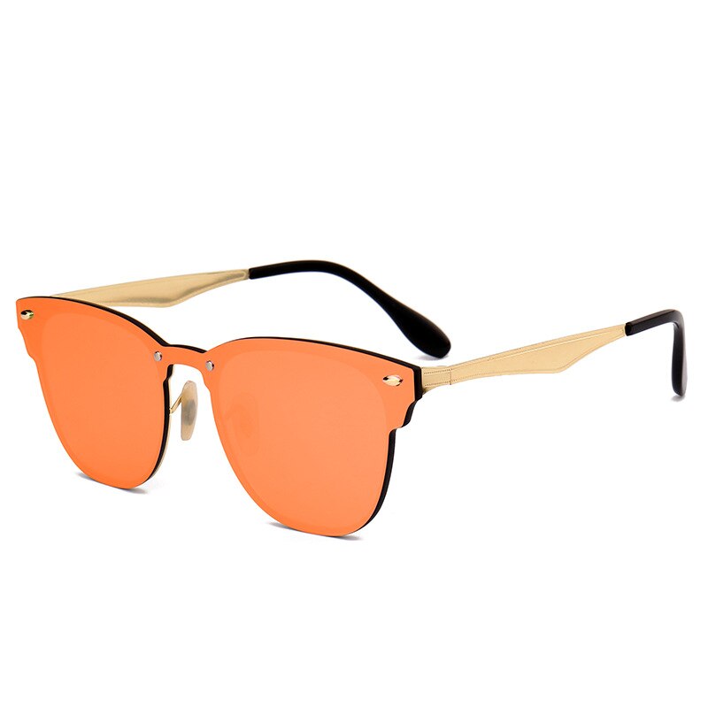 Minimalisme kvinders solbriller tidløse klassisk stil briller metal solskærm briller multifarve mænd business avancerede briller: Orange
