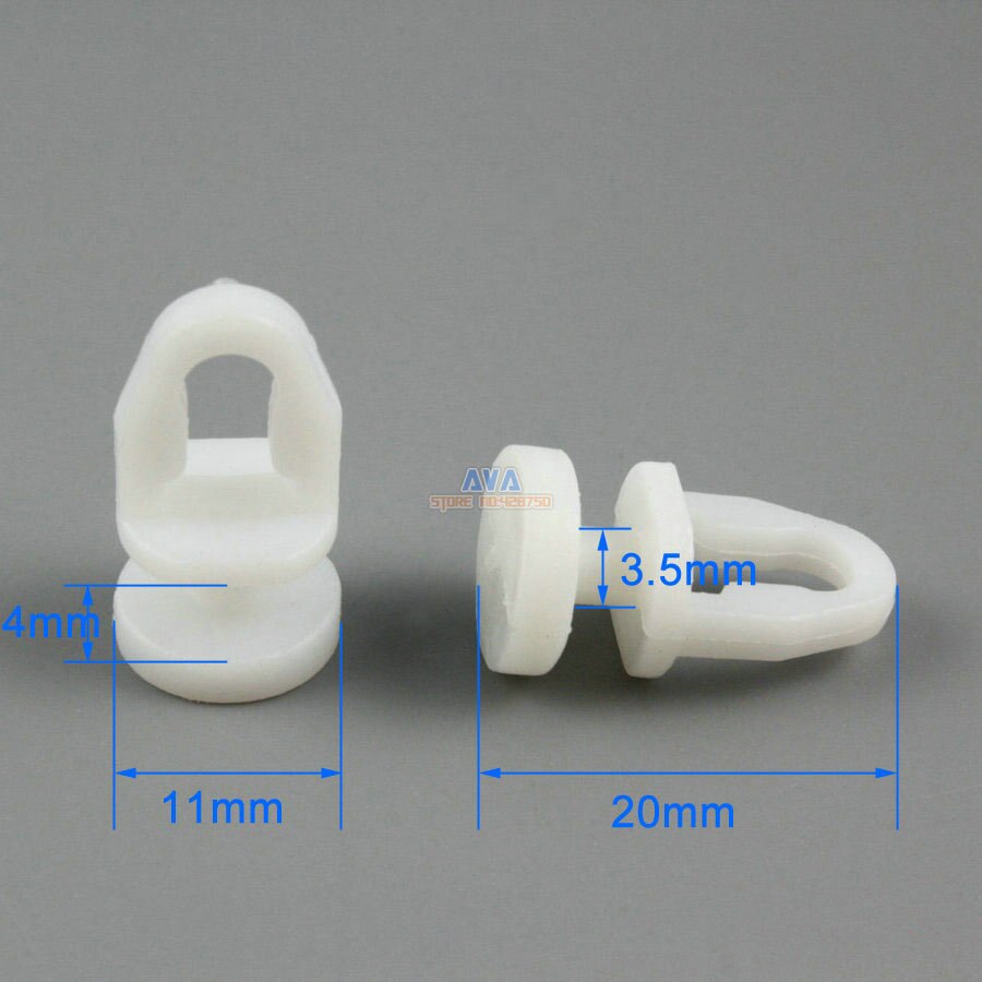 200 Pieces Curtain Track Roller Curtain Track Slide Gliders 11x20mm