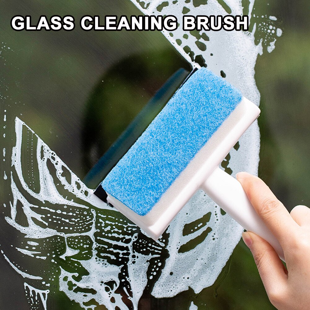 Glass Wiper 2 in 1 Cleaning Brush Mirror Grout Tile Cleaner Washing Scraper for Home Bathroom Car Window Washing Cleaning Tools