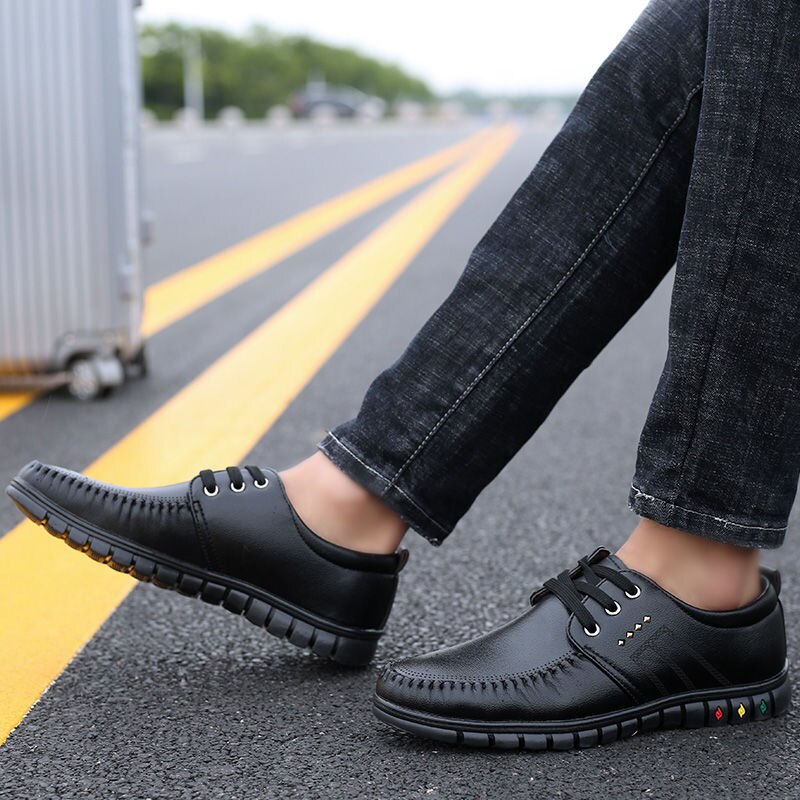 Acebuy 2 heren trouwschoenen heren zakelijke casual schoenen herenschoenen zachte zool platte schoenen